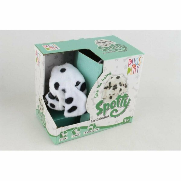 Pugs At Play 6.5 x 3.5 x 6 in. Spotty Walking Dog Plush Toy PAP02
